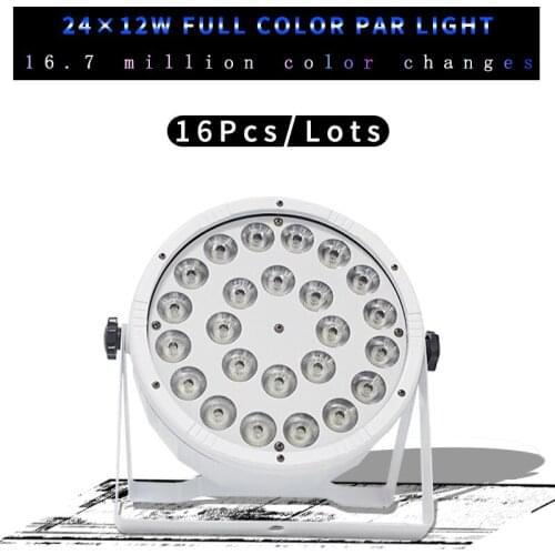 16Pcs/lots Remote Control Par Light 24x12w RGBW 4 in 1 LED Par Professional DJ /Bar /Party /Show /Stage Light LED Stage Lighting