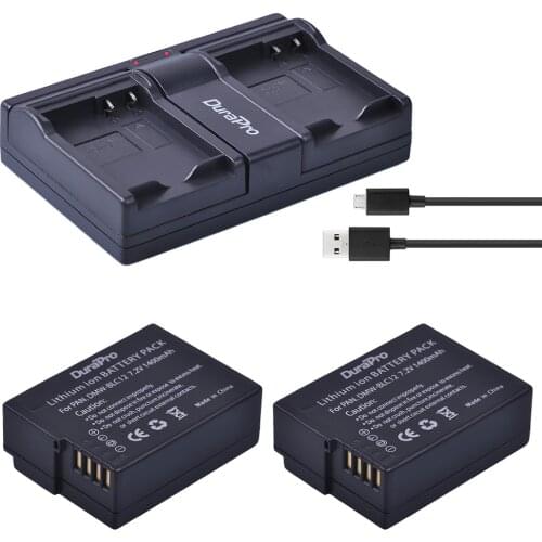 2/4Pcs 1400mAh DMW-BLC12 DMW-BLC12E BLC12 Battery + USB Dual Charger for Panasonic Lumix FZ1000,FZ200,FZ300,G5,G6,G7,GH2,DMC-GX8
