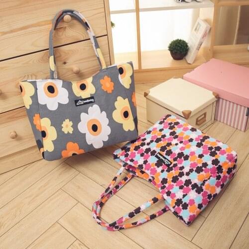 2021 Summer Large Beach Bag For Towels Canvas Female Shopping Tote Floral Printed Girls Shopper Bag