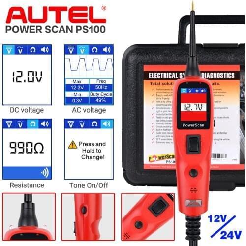 2021 Autel PowerScan PS100 Power Circuit Probe Kit, Automotive Circuit Tester with Auto Electrical System Testing Functions