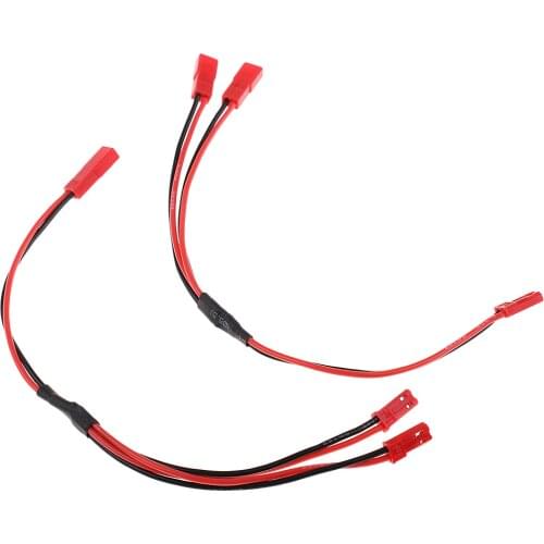 2x RC Lipo Battery Cord Male & Female 1:2 Y Splitter 20AWG JST Connector