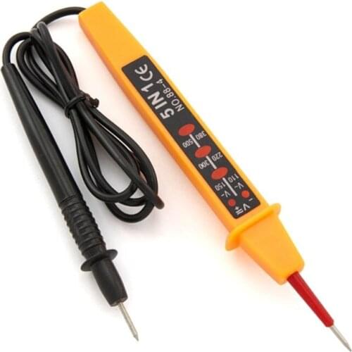 5 In 1 Tester Voltage AC DC 0-500V Auto Electrical Pen Detector Test Pencil