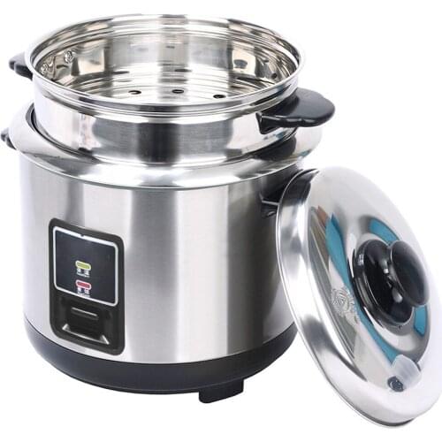 6L Household Rice Cooker Stainless Steel Multi Cooker Thickened External Steel Steamer Rice Cooker