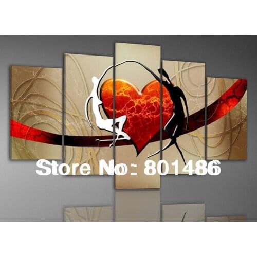 Abstract Romance Art for Wedding Decor Oil Paintings on Canvas Wall Art for Living Room Bedroom Home Decorations Wall Decor