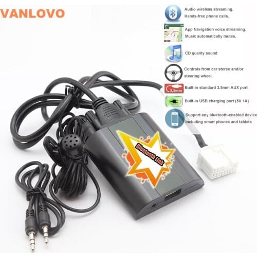 Bluetooth Link Car Kit W/ Aux-in Interface for HONDA Accord Civic CR-V Fit Jazz Odyssey Pilot S2000 FRV City Element Ridgeline