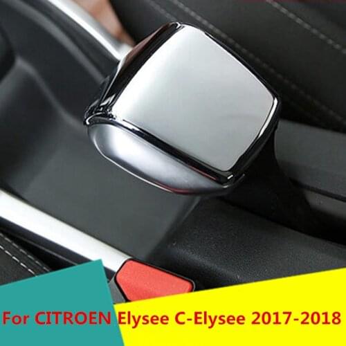 Car Styling Stainless Steel Handbrake Sequined Internal Decoration Interior decoration For CITROEN Elysee C-Elysee 2017-2018