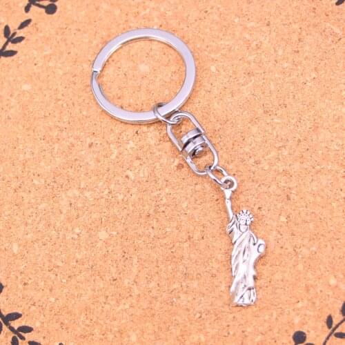 20Pcs Fashion Alloy statue of liberty new york Pendants keychain keyring Accessories For Car key chains Jewelry