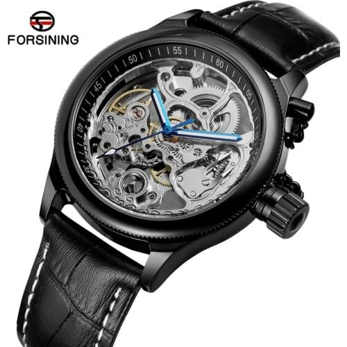 FORSINING Men Watch Top Brand Luxury Military Sport Automatic Mechanical Wristwatch Skeleton Male Clock relogio masculino