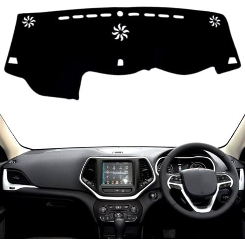 Car Dashboard Cover Mat Pad Dash Dashmat Sun Shade Instrument Carpet Protector Accessories For Jeep Cherokee 2014-2017 2018 2019