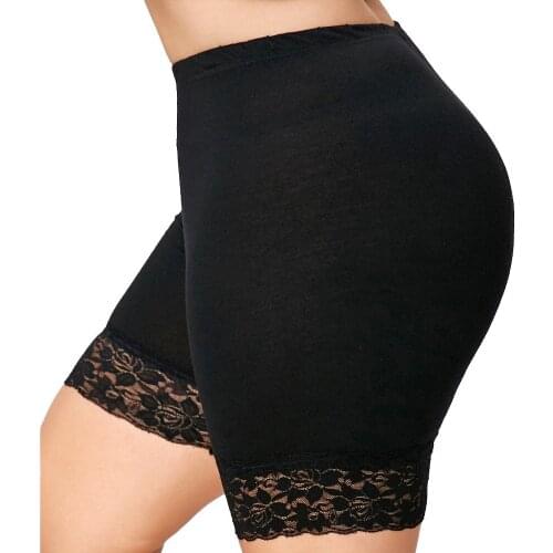 Elastic Slim Pants Womens Plus Size Mid Waist Lace Hot Shorts Elastic Sports Pants Trousers Trunks Women Energy Seamless Sexy