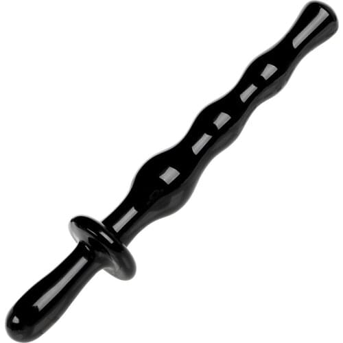 IKOKY Double Ends Anal Plug Butt Beads Black Sex Toys for Women Female Masturbation Prostate Massage