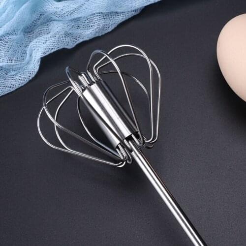 JOYLIVE Handheld Stainless Steel Semi-automatic Eggbeater Manual Eggbeater Push-type Eggbeater Rotary Eggbeater Mixer