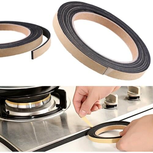 4pcs Gas Stove Table Sealing Tape DIY Polyethylene Strip Wall Sticker 2 Meter Anti-fouling Pool Sink Strip for Household Kitchen