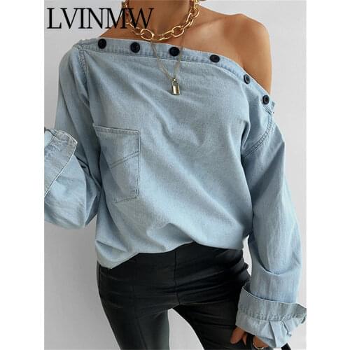 LVINMW Womens Denim Shirts