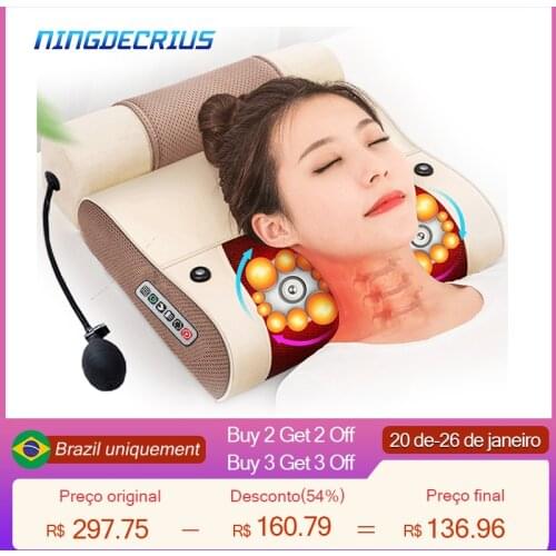 OGAMACRIUS Relaxation Multifunction Massage Pillow For Back Shoulder Neck Kneading Shiatsu Full Body Home Use Massager