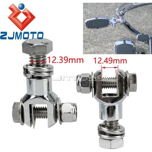 Motorcycle Footpeg Mounting Adapters For Harley Cafe Racer Bobber ChopperFootrests Mount Brackets Foot Peg Clevis Mounts Bolt