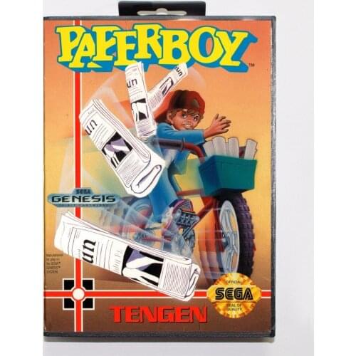 New Arrival Paperboy Game Cartridge 16 bit MD Game Card With Retail Box For Sega Mega Drive For Genesis