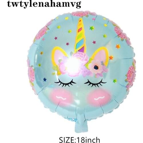 New White Cartoon Unicorn Aluminum Foil Balloon Childrens Birthday Party Engagement Holiday Theme Decorative Baby Toy Gift