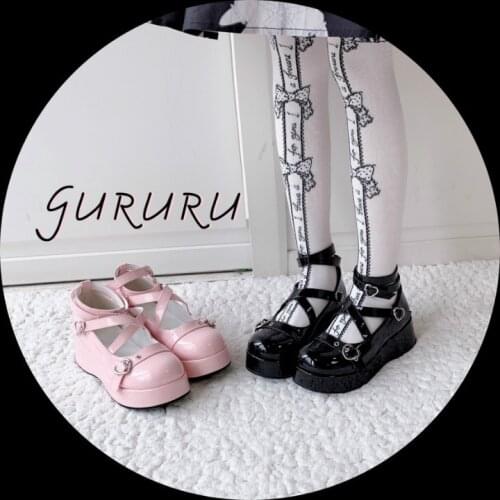 Witch Game Platform Shoes Punk Dark Gothic Rock Series Lolita Uniform Shoes Cute Girl Jk Uniform All Match Style