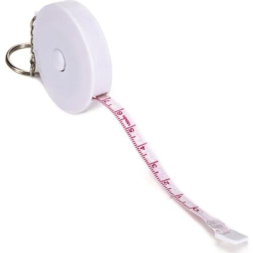 Waterproof Retractable Fish Measuring Ruler Soft Tape Pocket Tape Portable Easy Carrying Fishing Accessories Pesca White