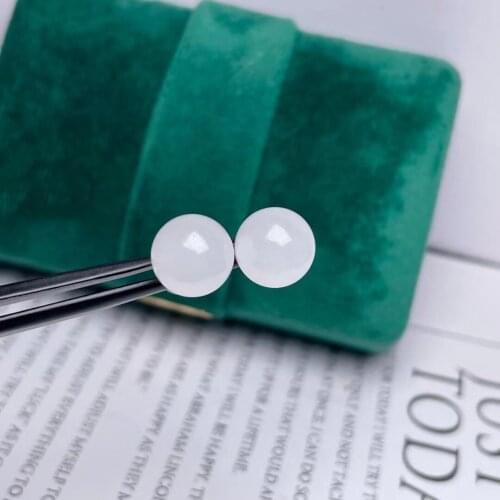 SHILOVEM 18k yellow gold real Natural white Jasper drop earrings classic fine Jewelry women wedding gift 10mm myme10105568hby