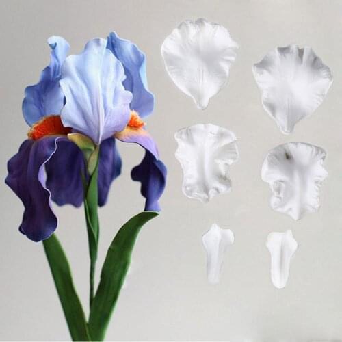 Iris Flower Petals Silicone Mold Fondant Mould Cake Decorating Tools Chocolate Gumpaste Molds, Sugarcraft, Kitchen Gadget