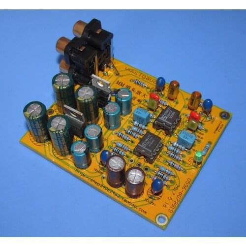 Japan ROTEL LP record player MM moving magnet phono amplifier circuit board LG191C, signal gain 40db +12 db = 52db amplified out