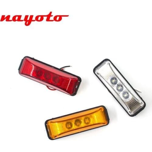 1PCS 12V 24V 3 LED Side Marker Clearance Light Warning Indicator Fender Rear Trailer Lamp RV Pickup Truck Lorry Caravan Bus