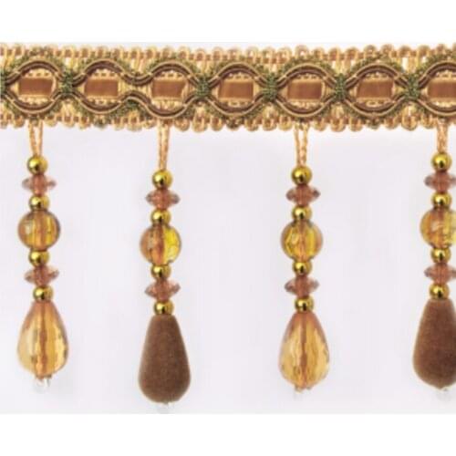 13Yds/ Lot Curtain Trim Accessories Tassel Lace Dangling Fringe Lace DIY For Curtain Sofa Veil Sofa Table Cloth Home Decor