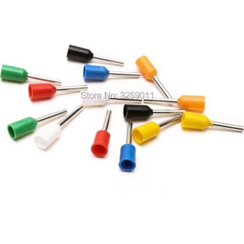 2000PCS VE0510 AWG 22 Electrical Crimp Terminal Block Tubular Wire Connector Cable End Bootlace Ferrule Terminals 0.5mm E0510