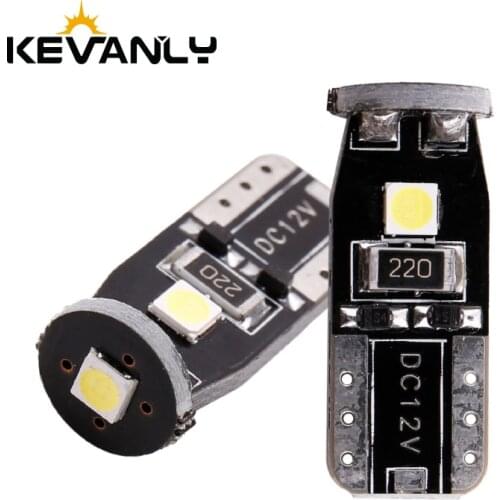 1PCS T10 led w5w 3030 T10 192 194 168 W5W LED Bulbs 3 SMD 3014 Car Tail Lights interior Dome Lamp White DC12V Canbus Error Free