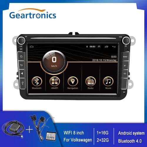 For VW WIFI Android Car Multimedia Player Mirror Link Bluetooth 4.0 8inch HD TFT Capacitive Touch Screen Double Knob Autoradio