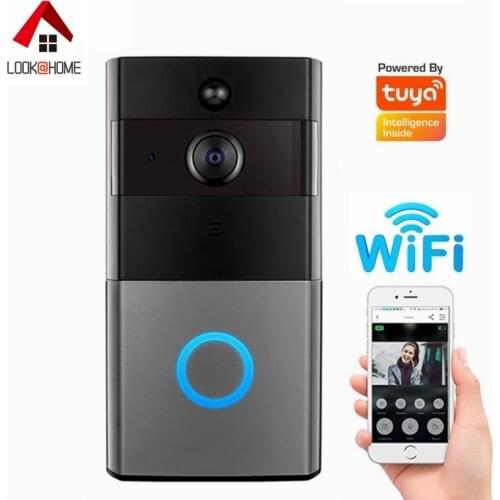 TUYA WiFi Video Door Bell 1080P Wireless Doorbell with Ding Dogn Chime Night Vision HD Camera with Two-Way Talk Motion Detection