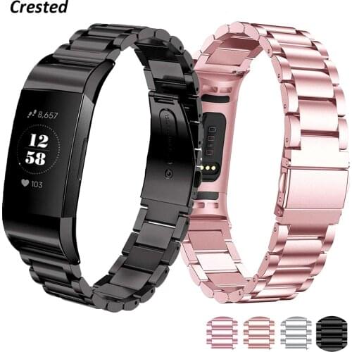Stainless steel strap for Fitbit charge 3 band Replacement wristband Charge3/Charge4 Smart Watch Bracelet Fitbit Charge 4 band
