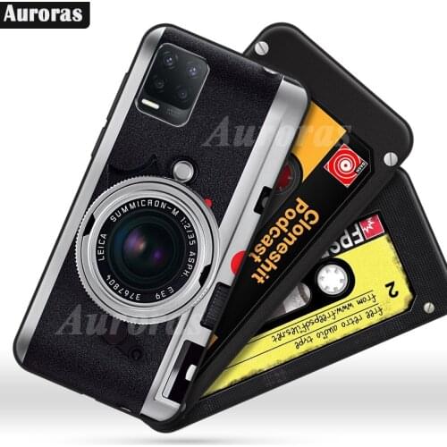 Auroras Case For Realme 8 Pro All Protection Retro Camera Gamepad Pattern Soft Cover For Realme Narzo 30 5G Case