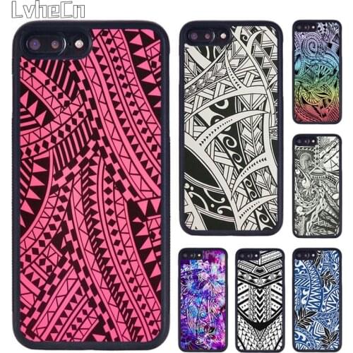LvheCn Maori Samoan Polynesian Tribal Phone Case For iPhone SE 6s 7 8 Plus 11 12 Pro X XR XS Max Samsung galaxy S8 S9 S10 shell