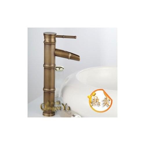 Clean and elegant high-quality all-copper 8820 paragraph long section of bamboo heightening C basin faucet hot and cold taps