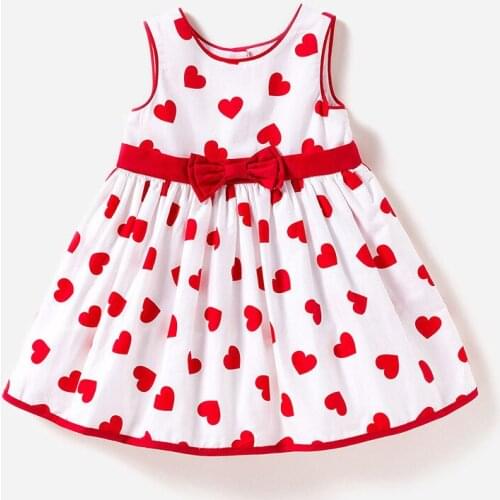 Childrens clothing 2021 summer new childrens princess dress suspender dress red love girl dress