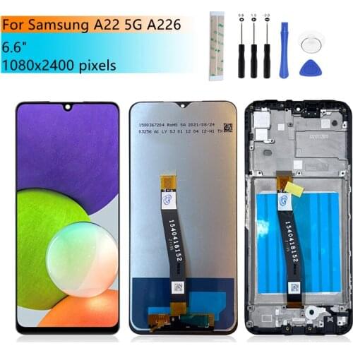 For Samsung Galaxy A22 5G A226 LCD Display Touch Screen Digitizer Assembly For Samsung A226 Lcd Screen Replacement Repair Parts