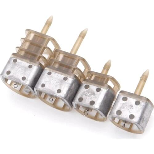 25G 30G Lead Fishing Tackle Feeder Fishing Feeder Tool Accessories Bait Cage L69F