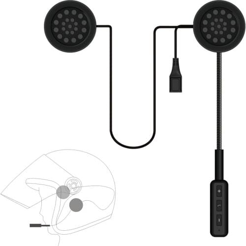 Motorcycle BT Helmet Headset Headphone Handsfree Music Call Control