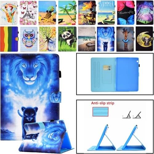 Cartoon Stand Cover Cases For Huawei MediaPad T3 T5 10 AGS2-W09/L09 10.1'' M6 8.4 Funda for Huawei MatePad Pro T8 10.8 10.4 T10S