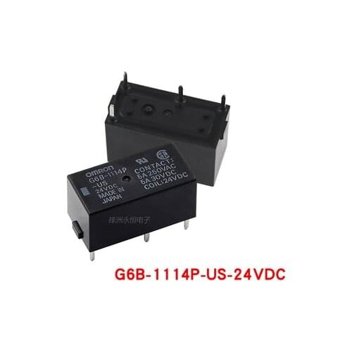 NEW OMRON Relay G6B-1114P-US-24VDC DC5V 12V 5A250VAC DIP4 5PCS/LOT
