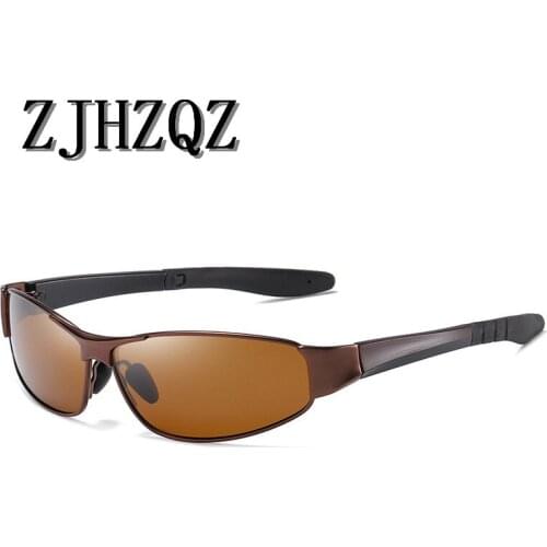 Fashion Vintage Mens Pilot Polarized Sunglasses Retro Outdoor Sport Driving UV400 Protection Eyewears Black Brown Yellow Lens