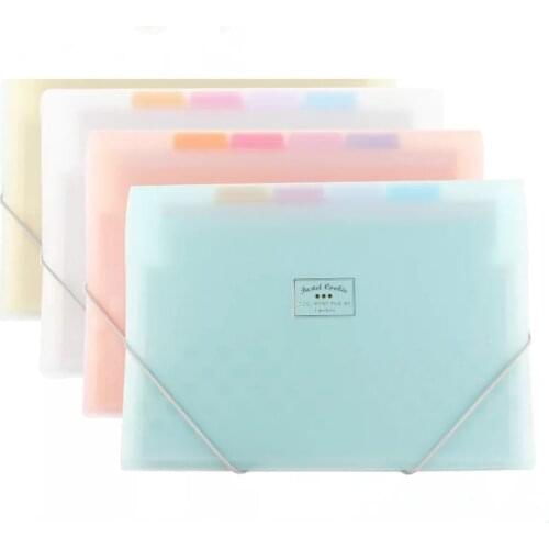 Frosted PP folder Expanding Wallet 7 layers inner Document organizer File folder A4 4 colors available Folder fog-like feeling
