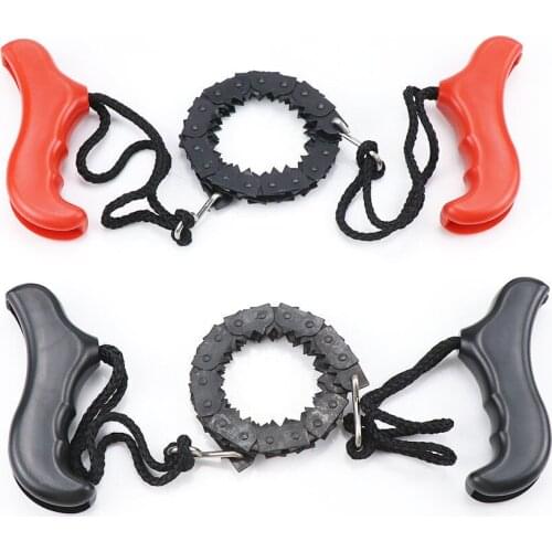 5PCS Portable Survival Chain Saw Emergency Camping Hiking Climbing Tools Manual Chain Saw Tool Bag Outdoor Hand Zipper Saw
