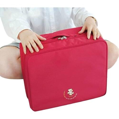 Portable Waterproof Nylon Travel Luggage Storage Suitcase Bag Tiered Packing Cubes Clothes Underwear Organiser Handbag