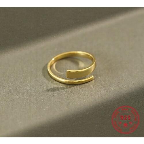 Simplicity Fashionable S925 Sterling Silver Niche Cross Side Double Layer Womens Jewelry Opening Adjustable Ring Exquisite Gift