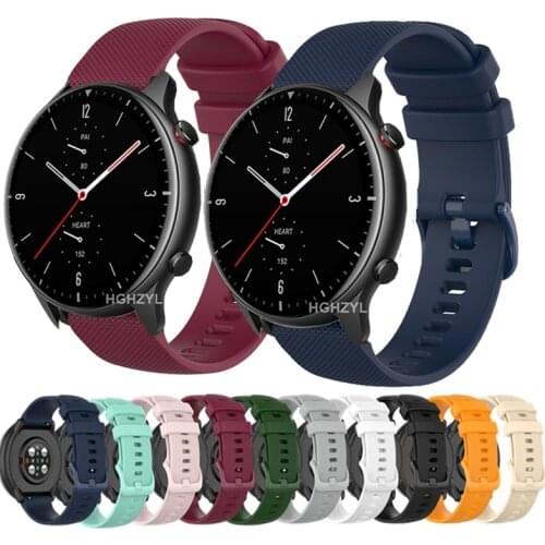 22MM Silicone Watchband Strap for Xiaomi Huami Amazfit Gtr 2/GTR 47mm/Pace Stratos 3/2 Band Bracelet Sport Wristband for gtr2