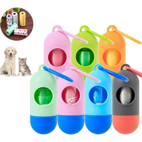 Dog Cat Poop Bag Pet Waste Bag Portable Eco-Friendly For Dog Cleaning Case Durable Garbage Bags For Dog Cat Pet Clean Supplies